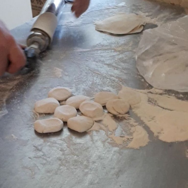 Rolled by hand, Every wrapper rolled out one at a time, all day long.