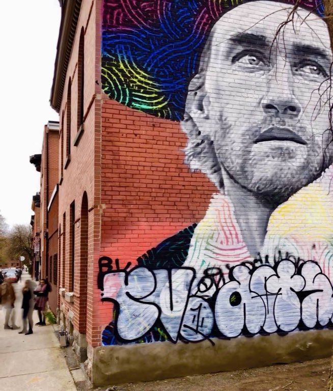 Around the corner, Plateau street art, a short walk from the hut.